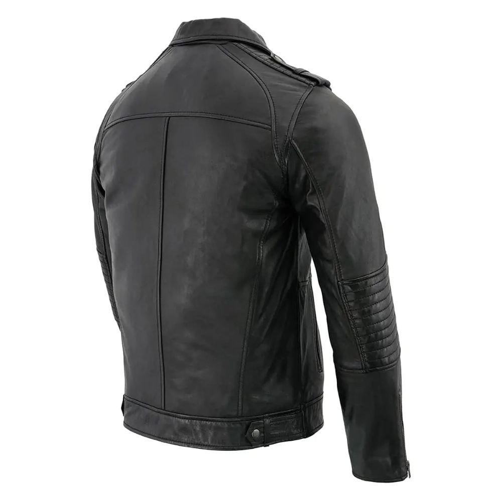 Men Lambskin Black Leather Jacket