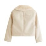 Women Faux Leather Shearling Jacket