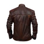 Men Vintage Brown Leather Jacket