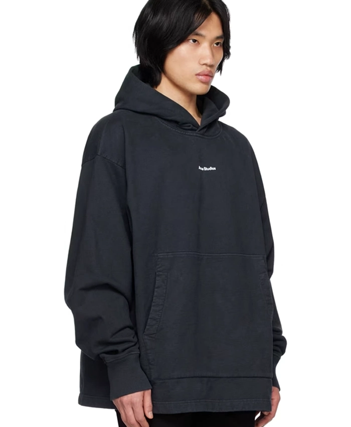 Acne Studio Black Pullover Fleece Hoodie