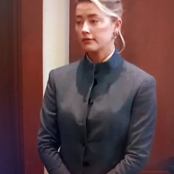 Austin Powers Amber Heard Grey Suit