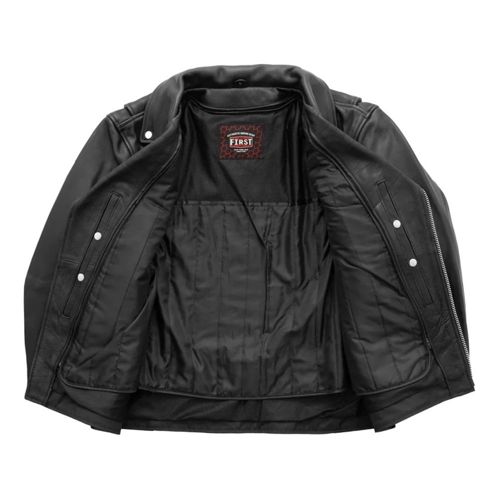 Arnold Motorcycle Black Leather Jacket