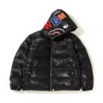 Men Bape Shark Black Puffer Jacket