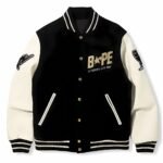 Bape x OVO Black Varsity Jacket