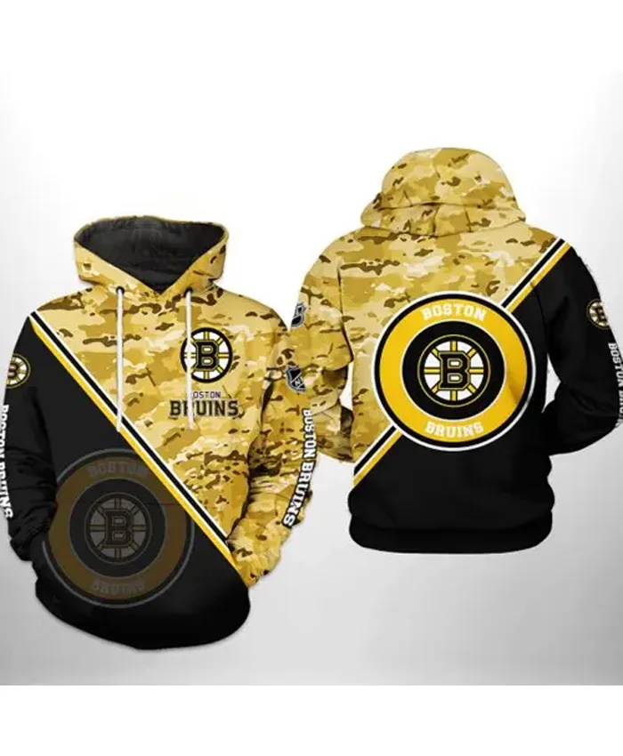 Boston Bruins Camo Pullover Hoodie