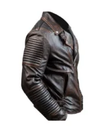 distressed lambskin leather jacket