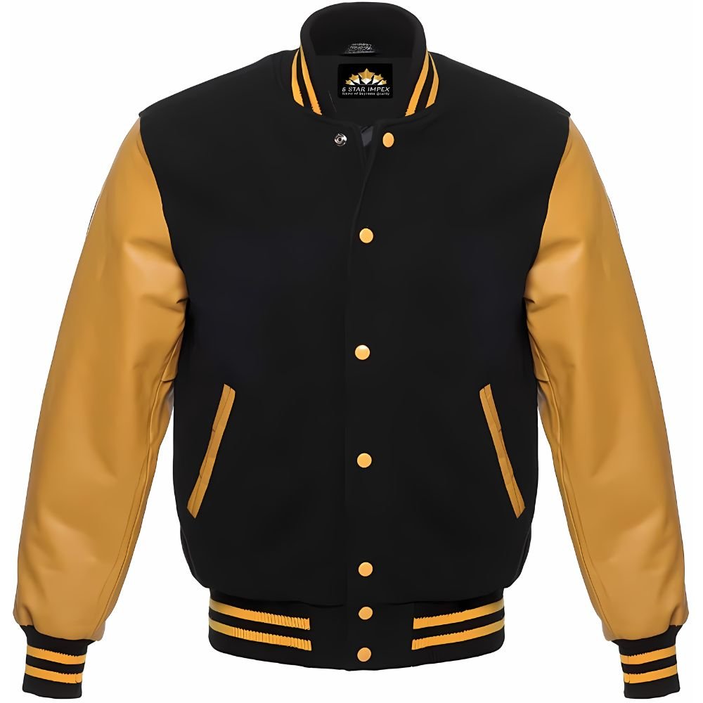 High School Black and Yellow Varsity Jacket