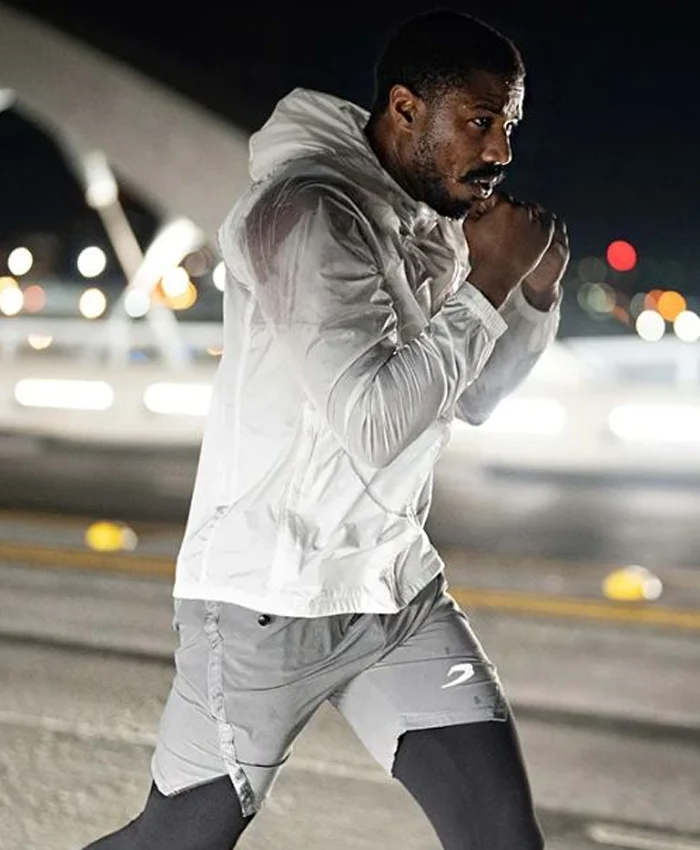 Creed 3 Adonis White Hooded Jacket