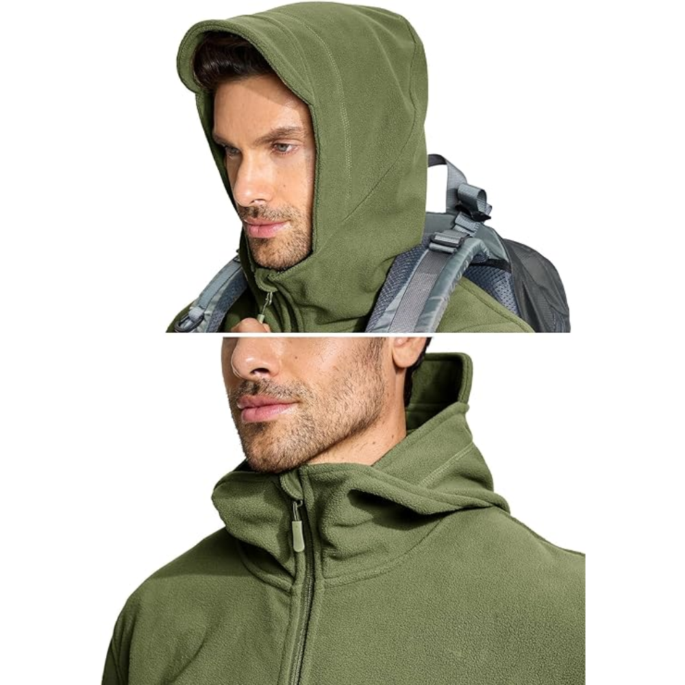 TACVASEN Men Military Fleece Combat Jacket