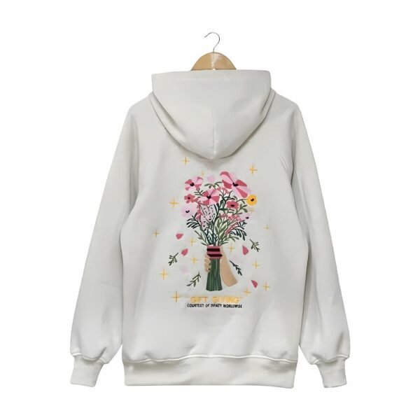 Dandy Gift-Giving White Hoodie - back look