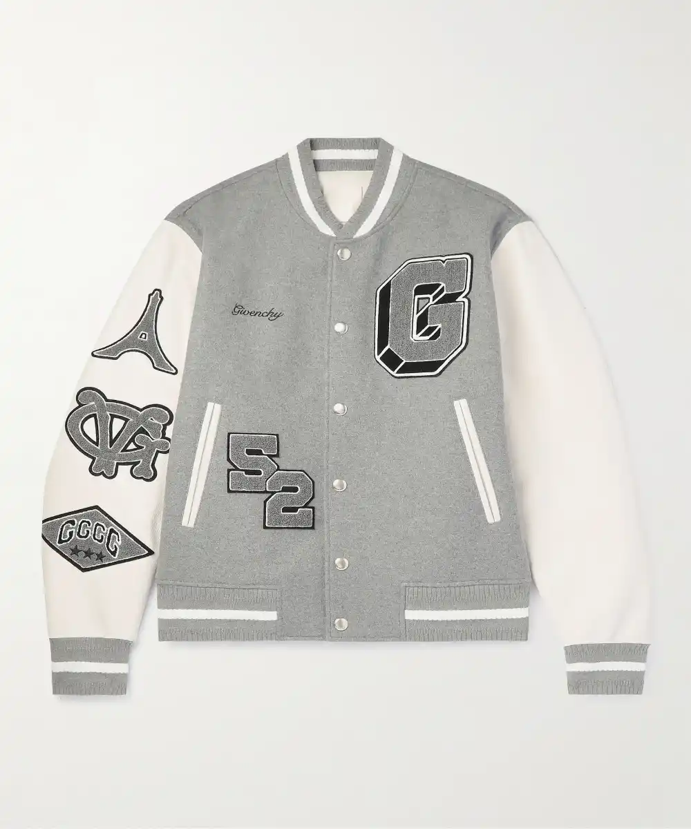 Givenchy Retro Letterman Grey Varsity Jacket