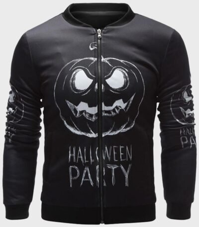 Black Bomber Halloween Party Jacket