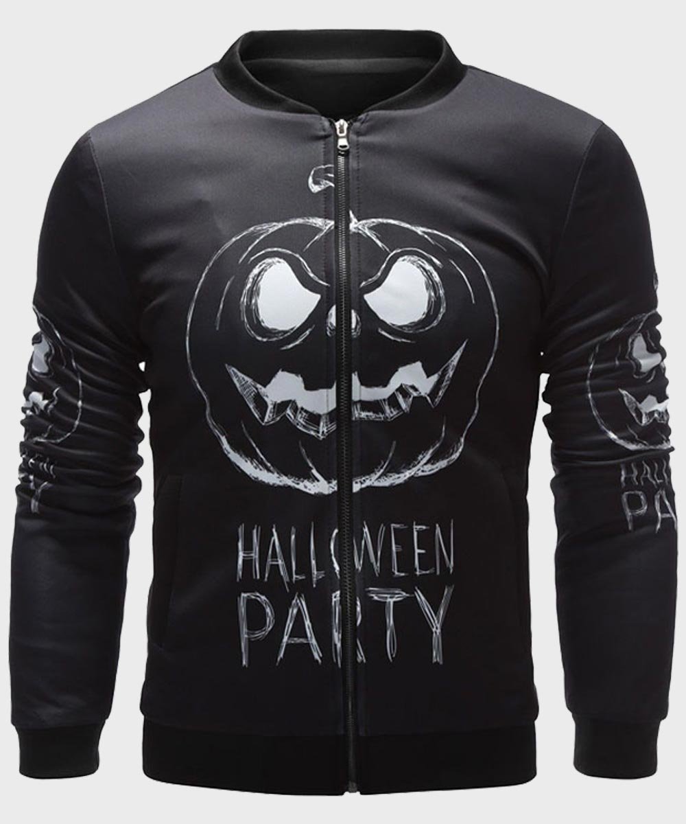 Black Bomber Halloween Party Jacket