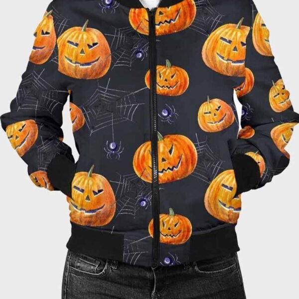 Bomber Pumpkin Halloween Jacket