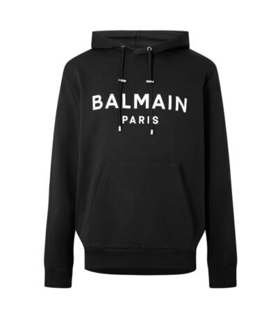 Men Balmain Paris Black Hoodie