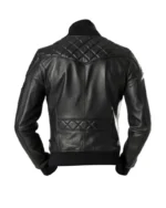 Men Black Bomber Leather Jacket