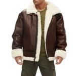 Men Brown Shearling Jacket