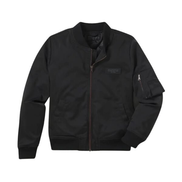 Men Cornell Black Bomber Jacket