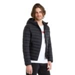 Men Hooded Black Light Puffer Jacket