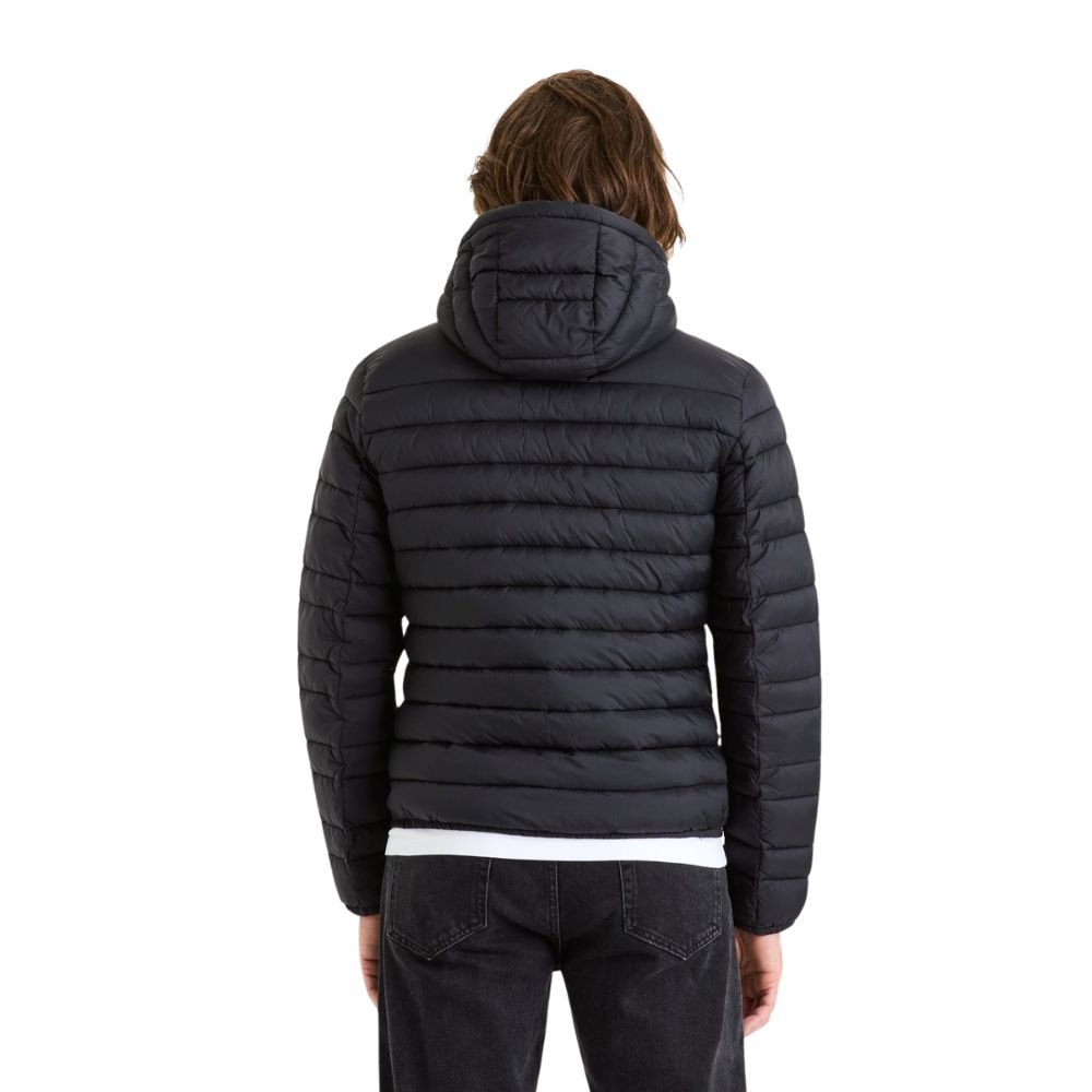 Men Hooded Black Light Puffer Jacket