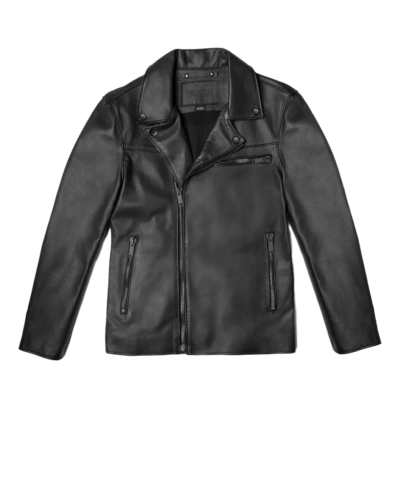 black racer leather jacket