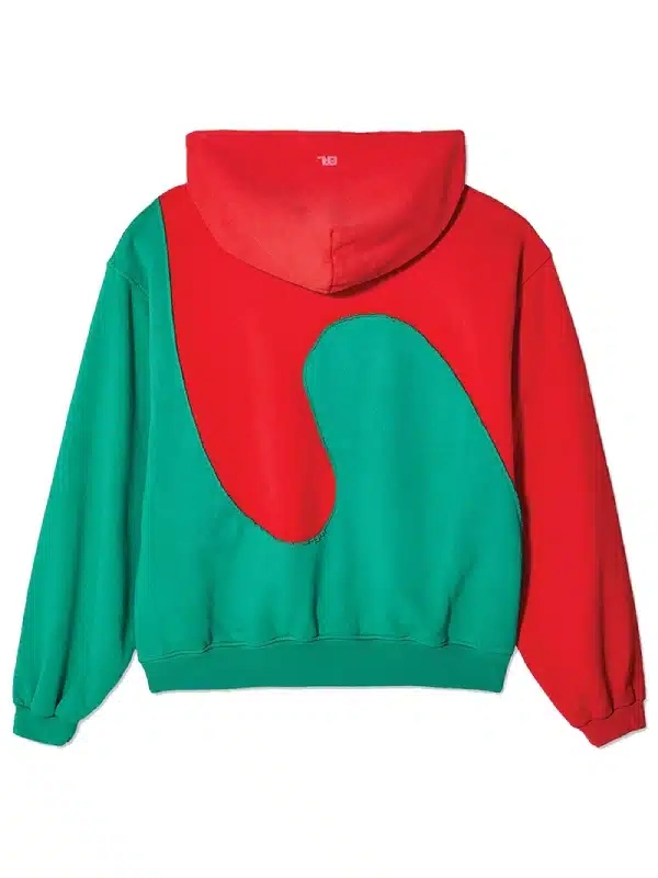 Men and Women Red Green ERL Swirl Hoodie For Sale