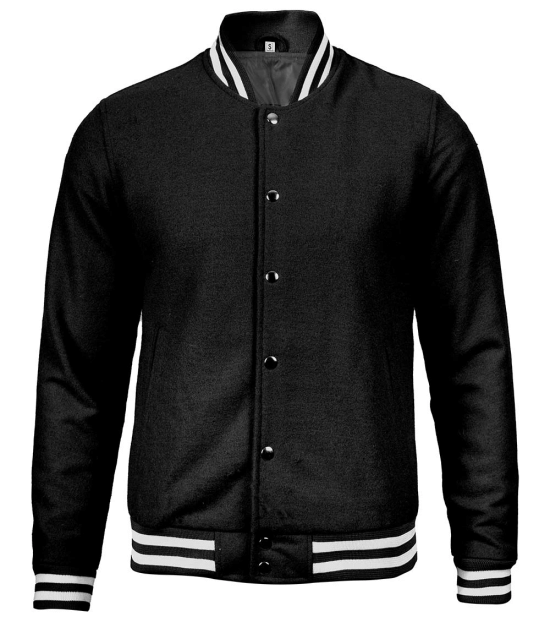 plain black varsity jacket