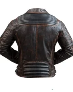 distressed lambskin leather jacket