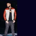 Men's Life is Good Drake White With Red Leather Jacket - Third Look