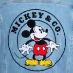 Mickey Mouse Denim Jacket For Women's - Back Embroidery Design on Jacket