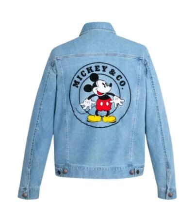 Mickey Mouse Denim Jacket For Women's - Back look