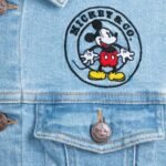 Mickey Mouse Denim Jacket For Women's - Front Embroidery Design on Jacket