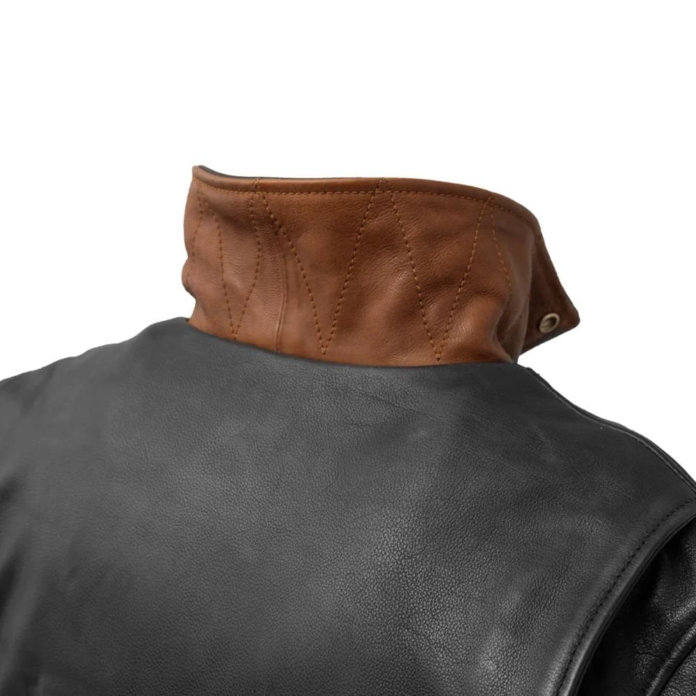 arnold black leather jacket