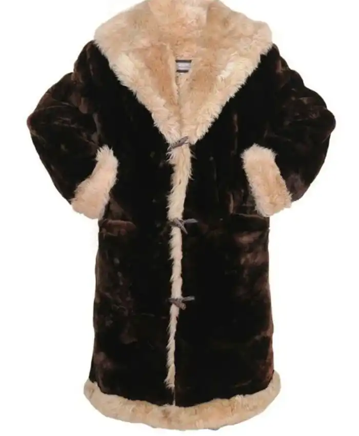 Movie XXX Xander Cage Vin Diesel Dark Brown Shearling Fur Coat