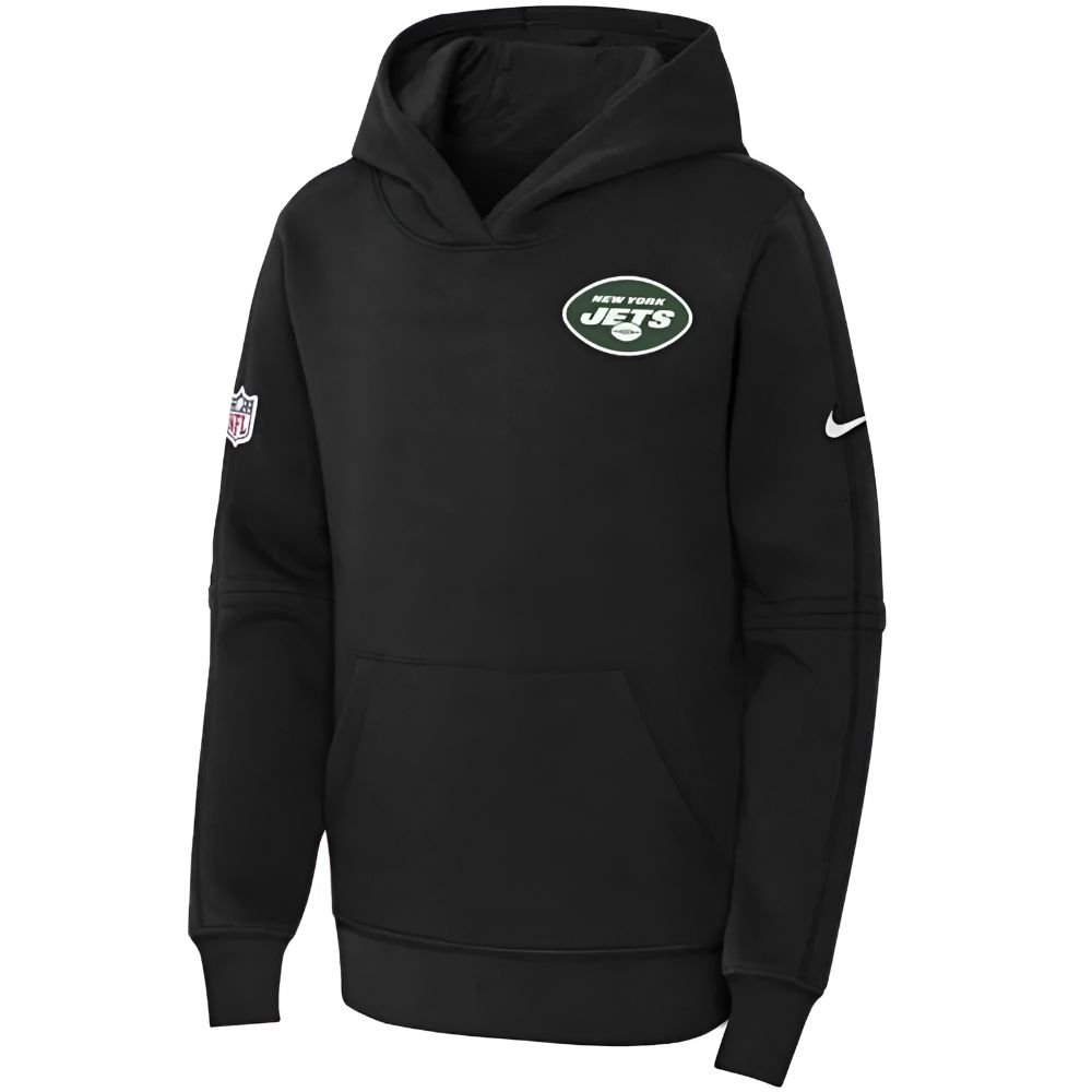 New York Jets Sideline Club Black Hoodie