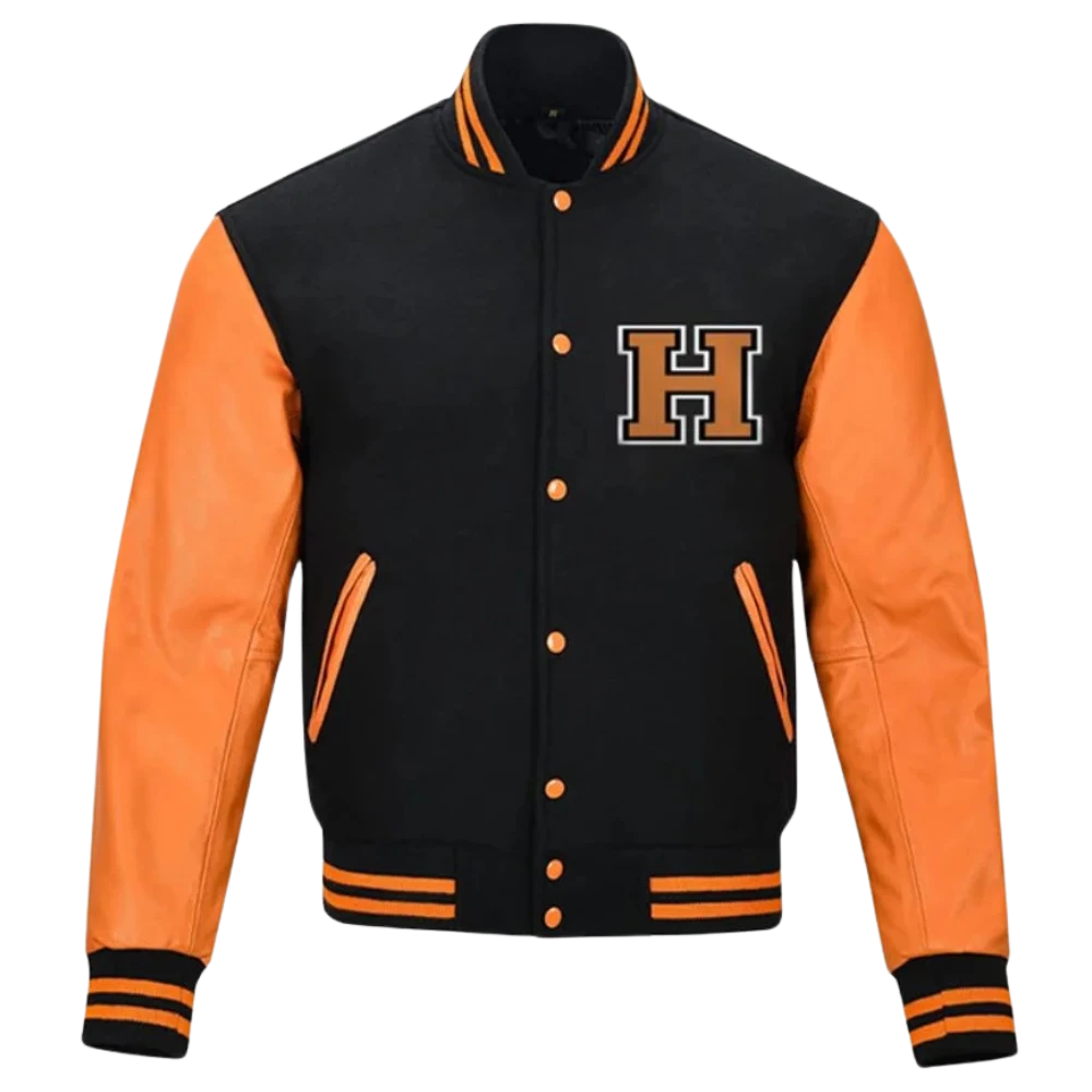 Orange-and-Black-Varsity-jacket