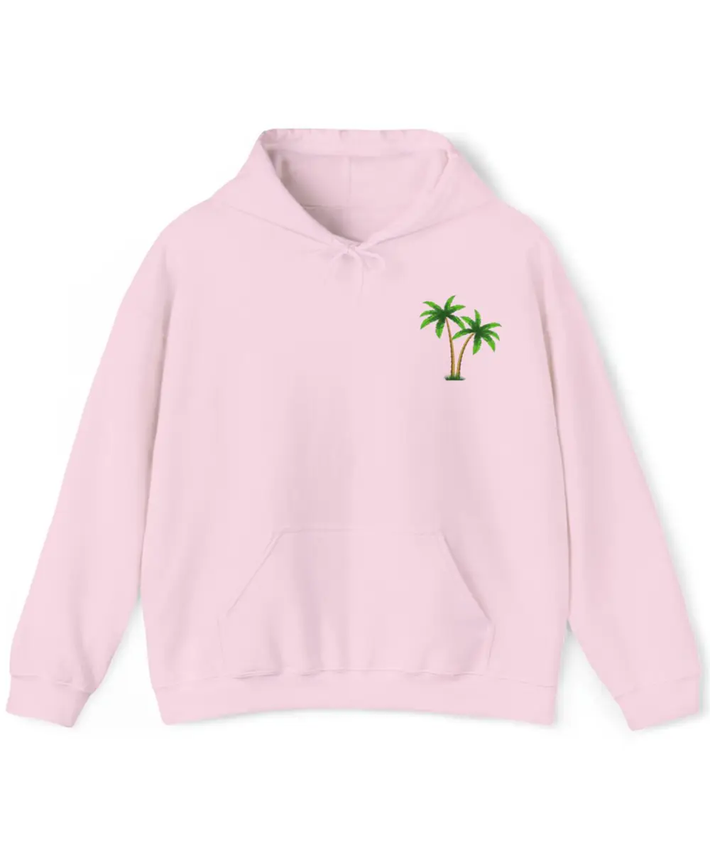 palm pink hoodie for women