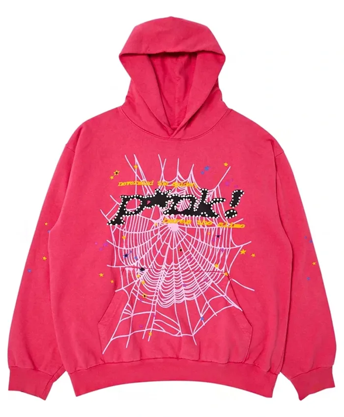 Pullover Pink Spider Hoodie for Women