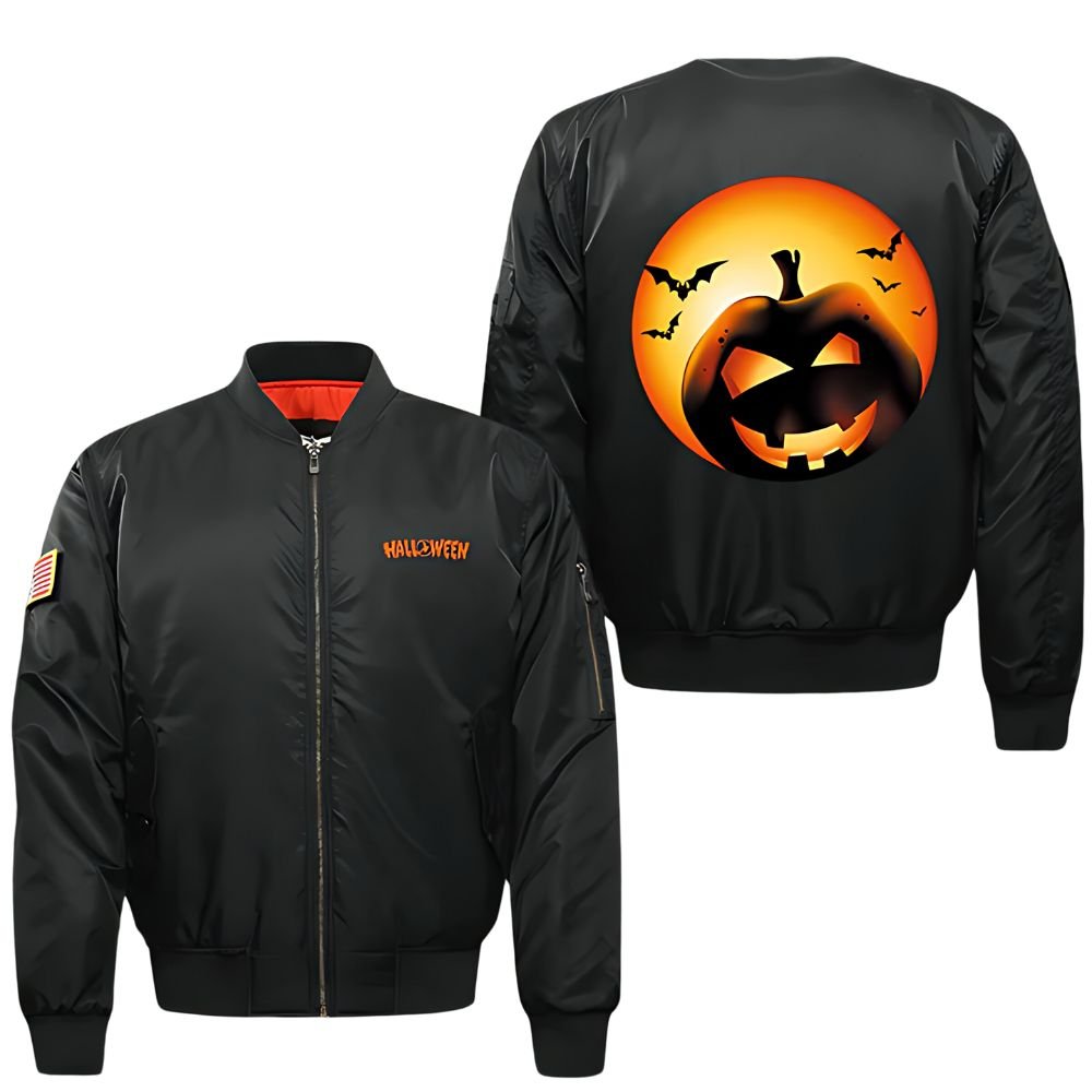 Pumpkin Horror Bomber Jacket