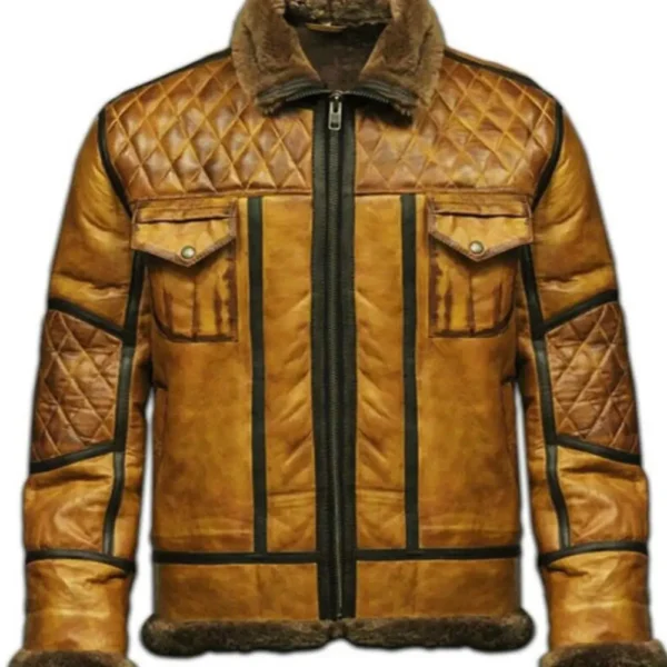 RAF B10 brown leather aviator jacket