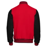 red and black varsity jacket