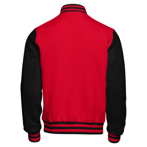 red and black varsity jacket