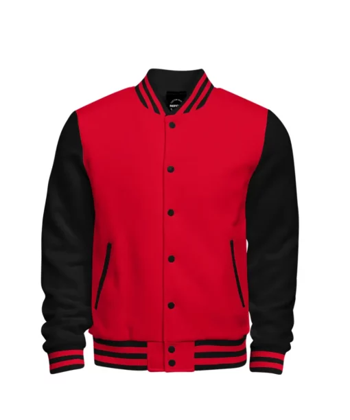 red and black varsity jacket