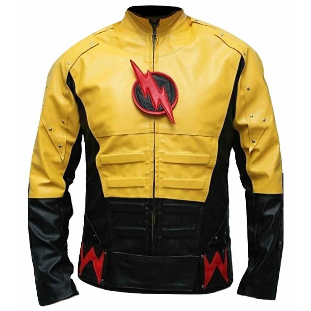 reverse flash leather jacket