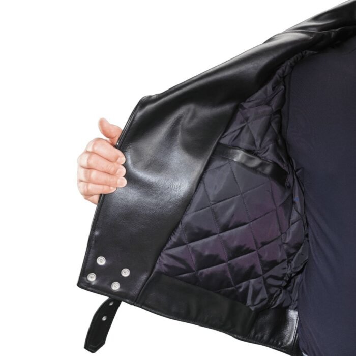Rock and Roll Motorcycle Black Leather Jacket - Image 3