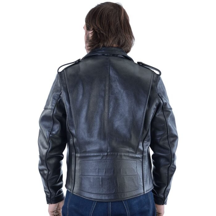 Rock and Roll Motorcycle Black Leather Jacket