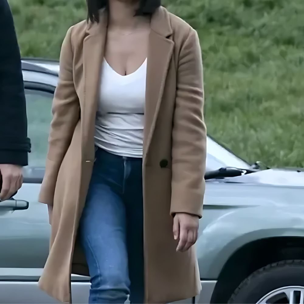 The Night Agent Rose Larkin Brown Wool Coat - Third Look