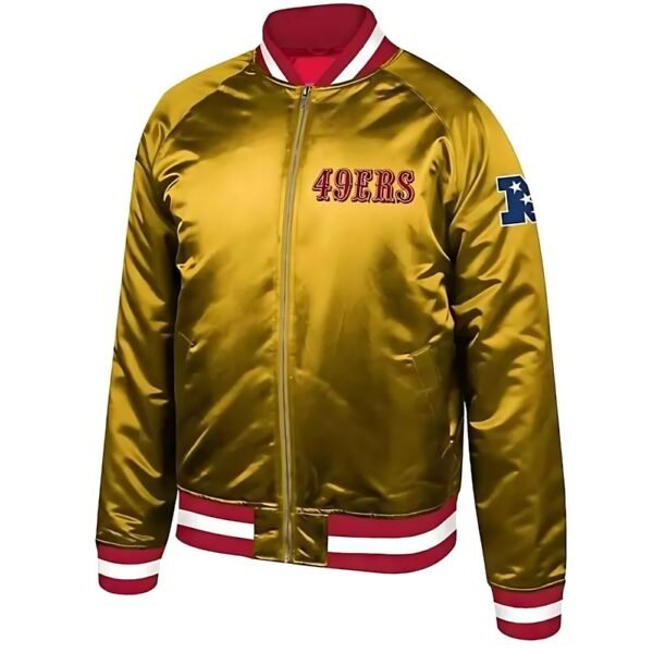 san francisco 49ers golden satin jacket