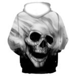 Skull Printed Hoodie back look