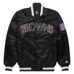 Starter Browns Men Black Varsity Jacket